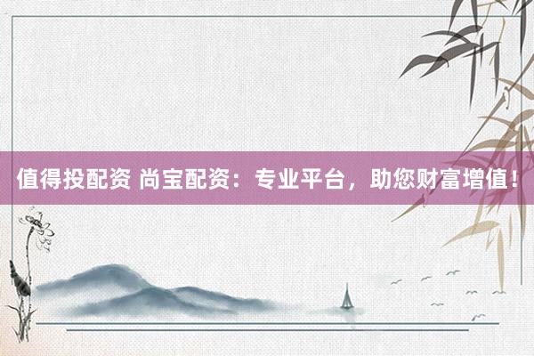 值得投配资 尚宝配资：专业平台，助您财富增值！