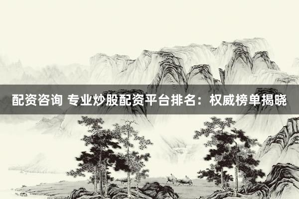 配资咨询 专业炒股配资平台排名：权威榜单揭晓